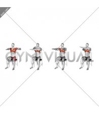 Seated Arm Crossover and Chest Out on a Chair (male)