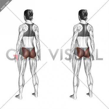 Standing Glute Squeeze (female)