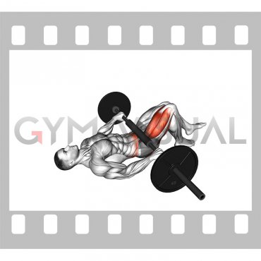 Barbell Single Leg Glute Bridge (hands on bar)