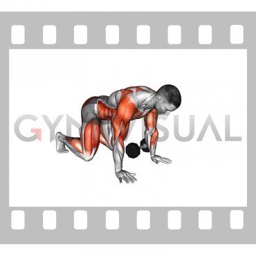 Dumbbell Bear Plank Pass Through