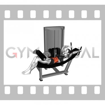Lever Lying Leg Raise Bent Knee (female)