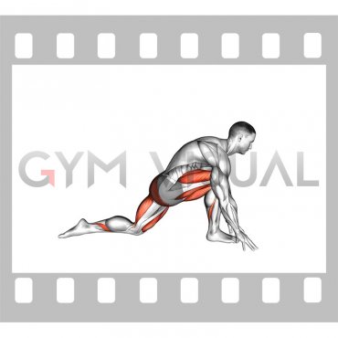 Deep Lunge to Hamstring Stretch (male)