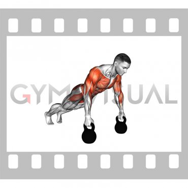Kettlebell Deep Push-up and Renegade Row (male)
