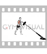 Landmine Split Stance Single Arm Press