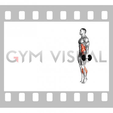 Dumbbell Unilateral Tight Rope Walk (male)