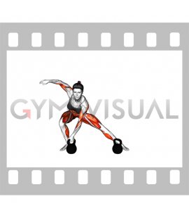 Kettlebell Lateral Lunge with Cross Body Row (female)