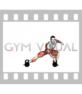 Kettlebell Lateral Lunge with Cross Body Row (male)
