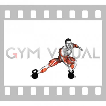 Kettlebell Lateral Lunge with Cross Body Row (male)