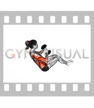 Dumbbell Russian Twist Boat Row (female)