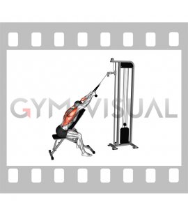 Cable Incline Chest Supported Lat Pulldown (rope attachment)