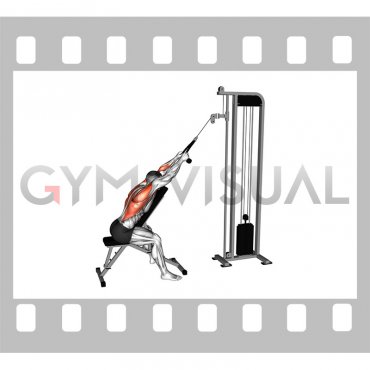 Cable Incline Chest Supported Lat Pulldown (rope attachment)