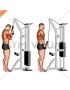 Cable Standing One Arm Tricep Pushdown (Overhand Grip)