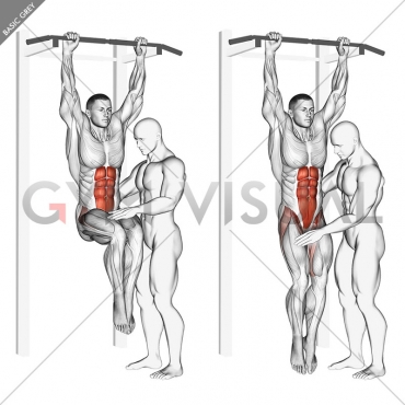 Assisted Hanging Knee Raise With Throw Down