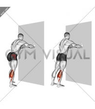 Calf Stretch With Hands Against Wall