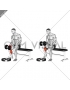 Dumbbell Seated One Leg Calf Raise - Palm up