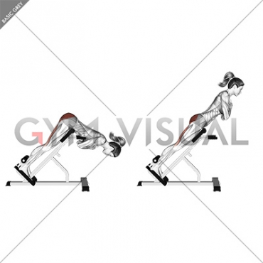 45 degree hyperextension (arms in front of chest) (Side-POV)