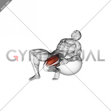 Exercise Ball Seated Quad Stretch