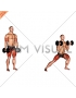 Dumbbell Lateral Lunge with Bicep Curl