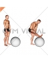 Standing Straight Leg Hamstring Contract Relax on Exercise Ball
