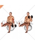 Dumbbell Seated One Arm Bicep Curl on Exercise Ball with Leg Raised