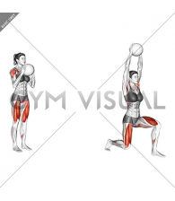 Sagittal Plane Lunge With Overhead Medicine Ball Press