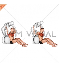 Assisted Seated Pectoralis Major Stretch With Stability Ball