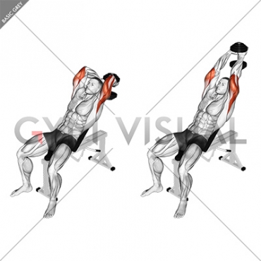 Dumbbell Incline Two Arm Extension