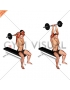 Barbell Seated Close grip Behind Neck Triceps Extension