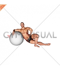 Exercise Ball Lying Abductor Stretch