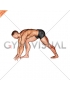Crouching Heel Back Calf Stretch