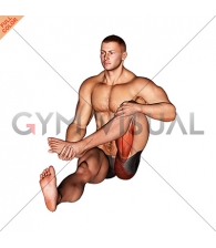 Sitting Foot To Chest Buttocks Stretch