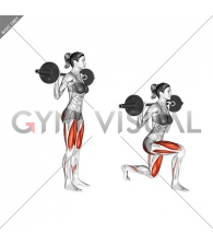 Barbell Rear Lunge (female)