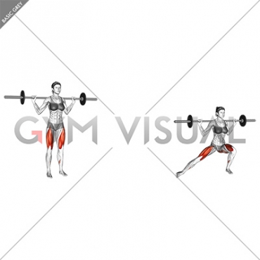 Barbell Lateral Lunge (female)