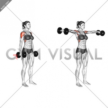 Dumbbell Standing Lateral Raise (female)