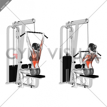 Cable Wide-Grip Lat Pulldown (female)