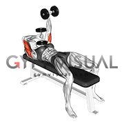 Dumbbell Lying Extension (across face) (female)