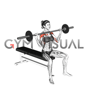 Barbell Seated Overhead Press (female)