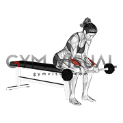 Barbell Revers Wrist Curl (VERSION 2) (female)
