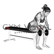 Dumbbell One arm Wrist Curl (female)