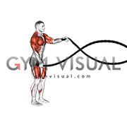 Rear Lunge with Battling Ropes