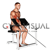 Cable One Arm Preacher Curl