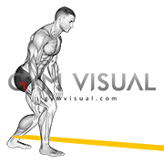 Resistance Band Standing Forward Achilles Stretch