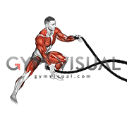 Battling Ropes Alternate Arms Side Lunge