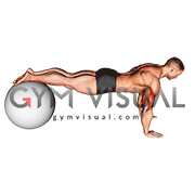 Decline Push up (on stability ball) m