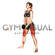Dumbbell Bar Grip Sumo Squat (female)