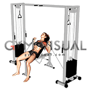 Cable Incline Bench Press (female)