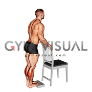 Calf Raise from Deficit with Chair Supported
