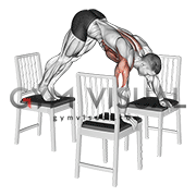 Pike Push up (between Chairs)