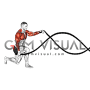 Battling Ropes Half Kneeling
