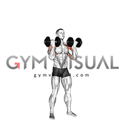 Dumbbell Standing Arnold Press (male)